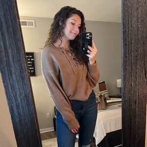 SO Long Sleeve Fleece Brown Sweater